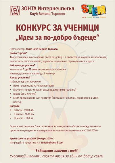 Конкурс за ученици "Идеи за по-добро бъдеще" 1